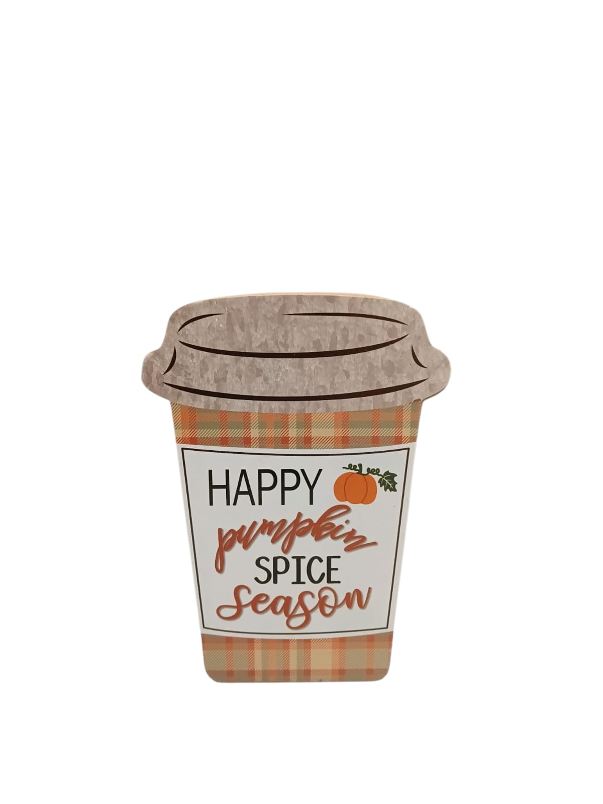 Otoño - Coffee Cups Wood Table Decor | 2 Styles, 3.9" x 5.5"