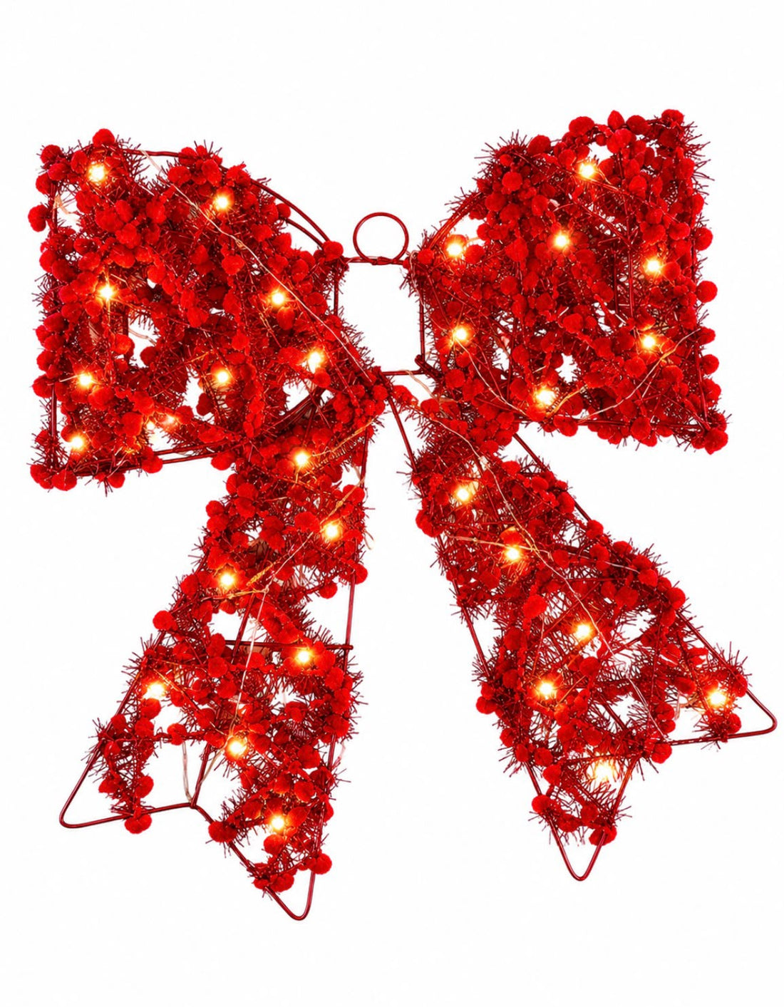 Christmas Bow with Warm Lights | 11.8" | 3 Colors