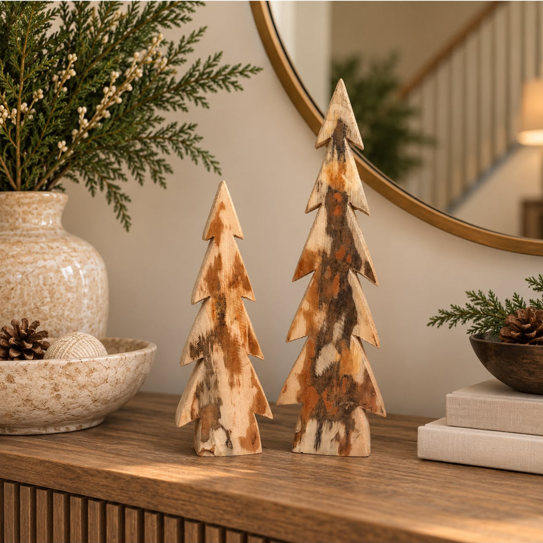 Rustic Wooden Christmas Tree Decor | 2 Sizes