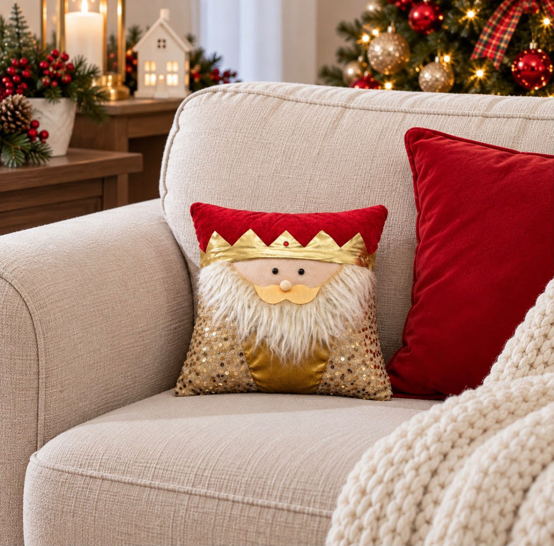 Cojines Decorativos de los Tres Reyes Magos | 14 × 14 pulgadas