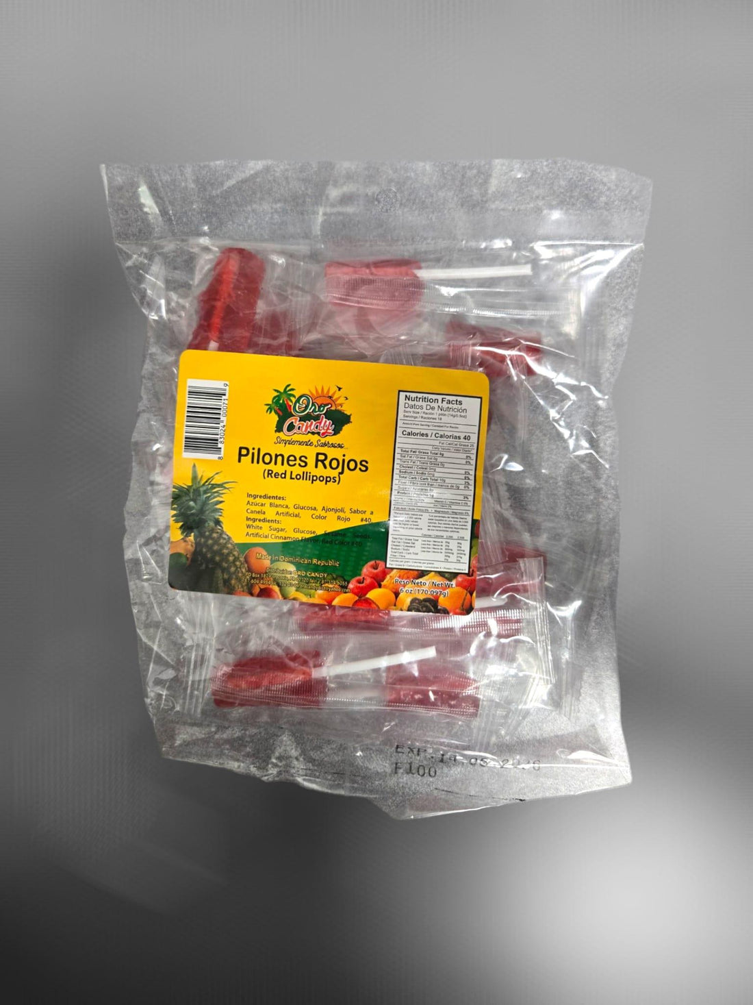Oro Candy - Red Candy Sticks 6oz