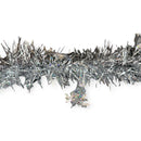 Navidad - Guirnalda en Oropel/Tinsel, Color a Escoger con Copos de Nieve 9ft