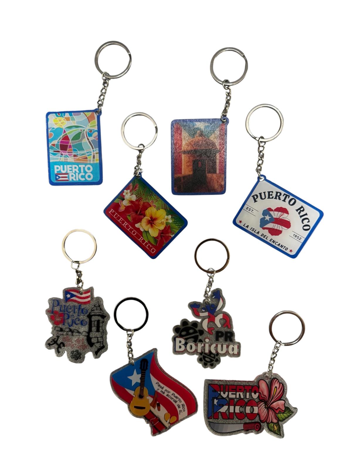 Souvenir - Llaveros con Motivo de Puerto Rico | 8 Estilos