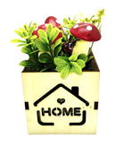 Mini Vase with Mushrooms and Flowers