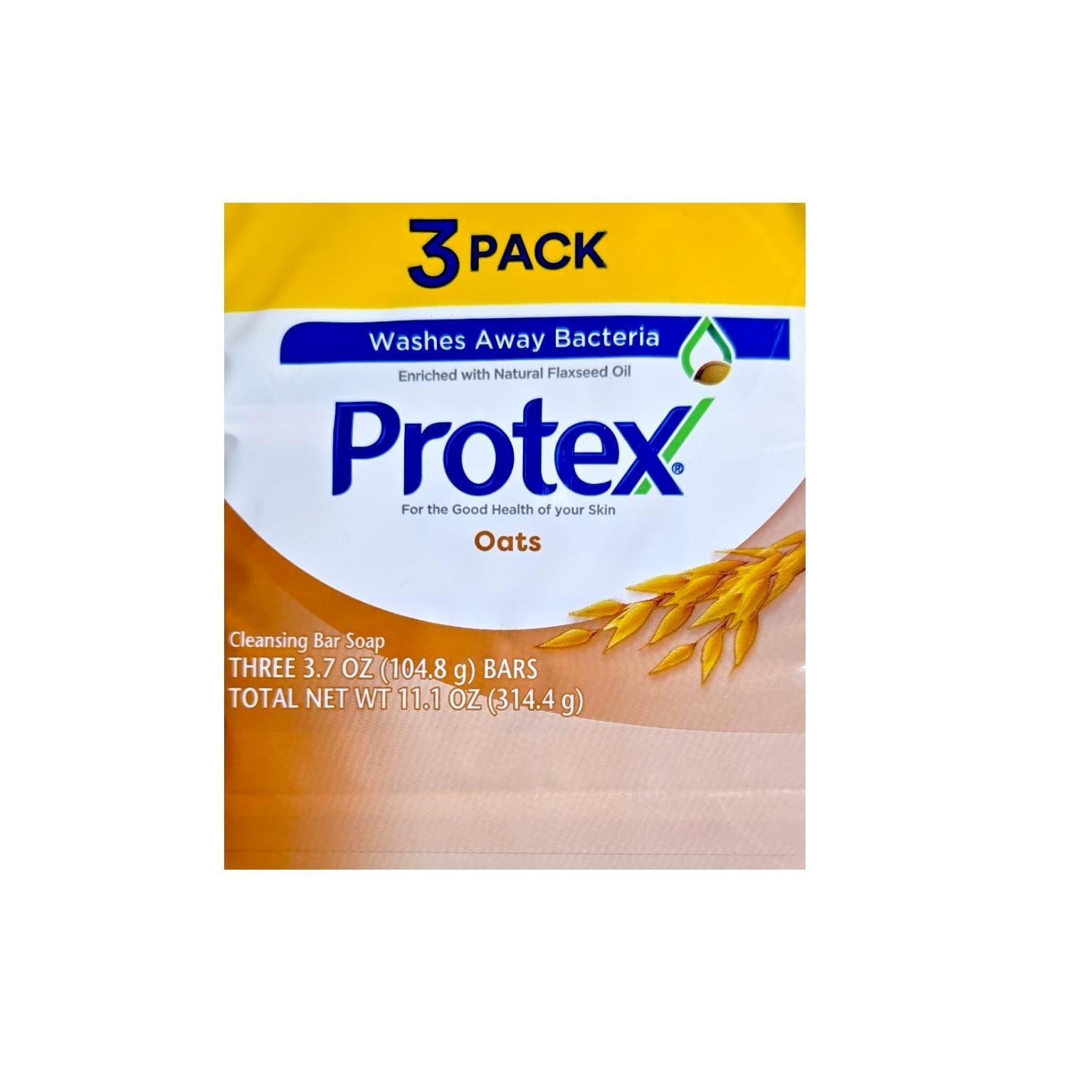 Jabón Protex Oats – Pack de 3 Barras | Protección Antibacterial y Cuidado de la Piel.