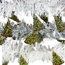 Navidad - Guirnalda en Oropel/Tinsel, Color a Escoger con Arbol 9ft