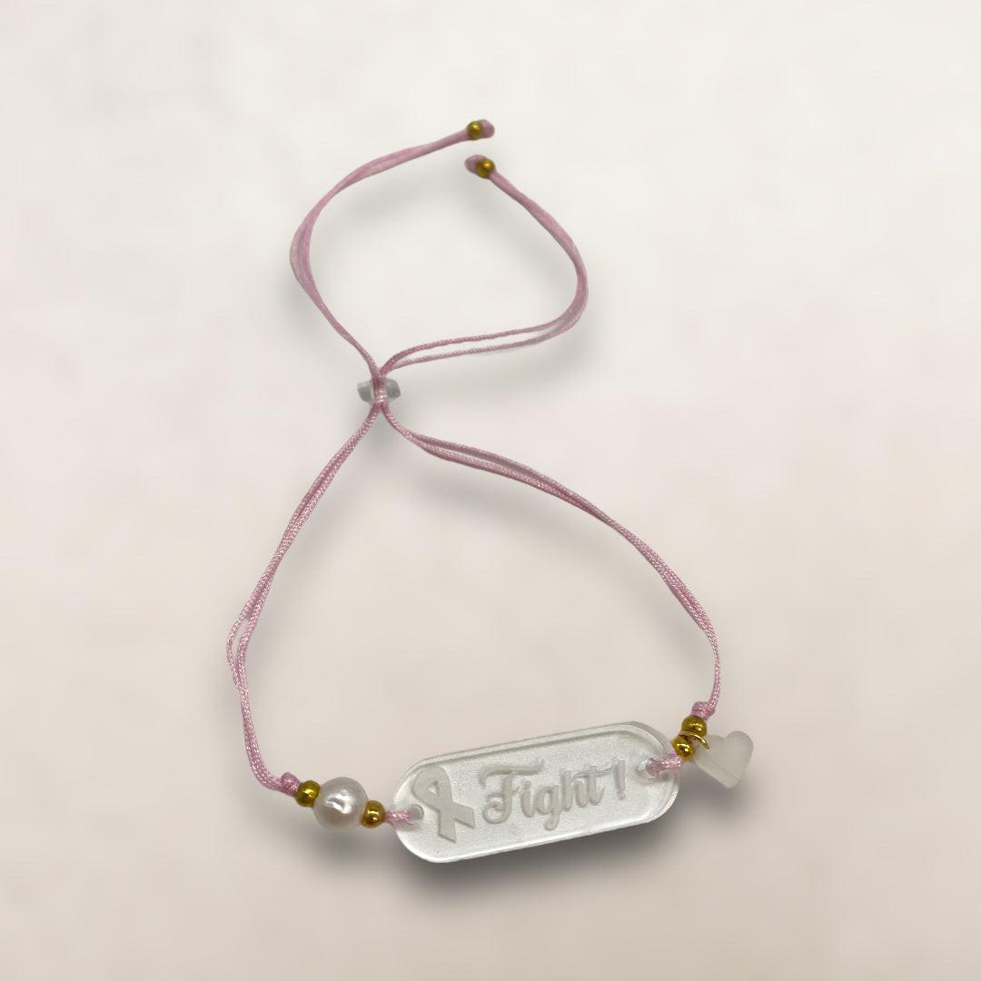 Artesanía en Madera - Pulseras ''Fight!'' (Lucha contra el Cáncer) *One Size*