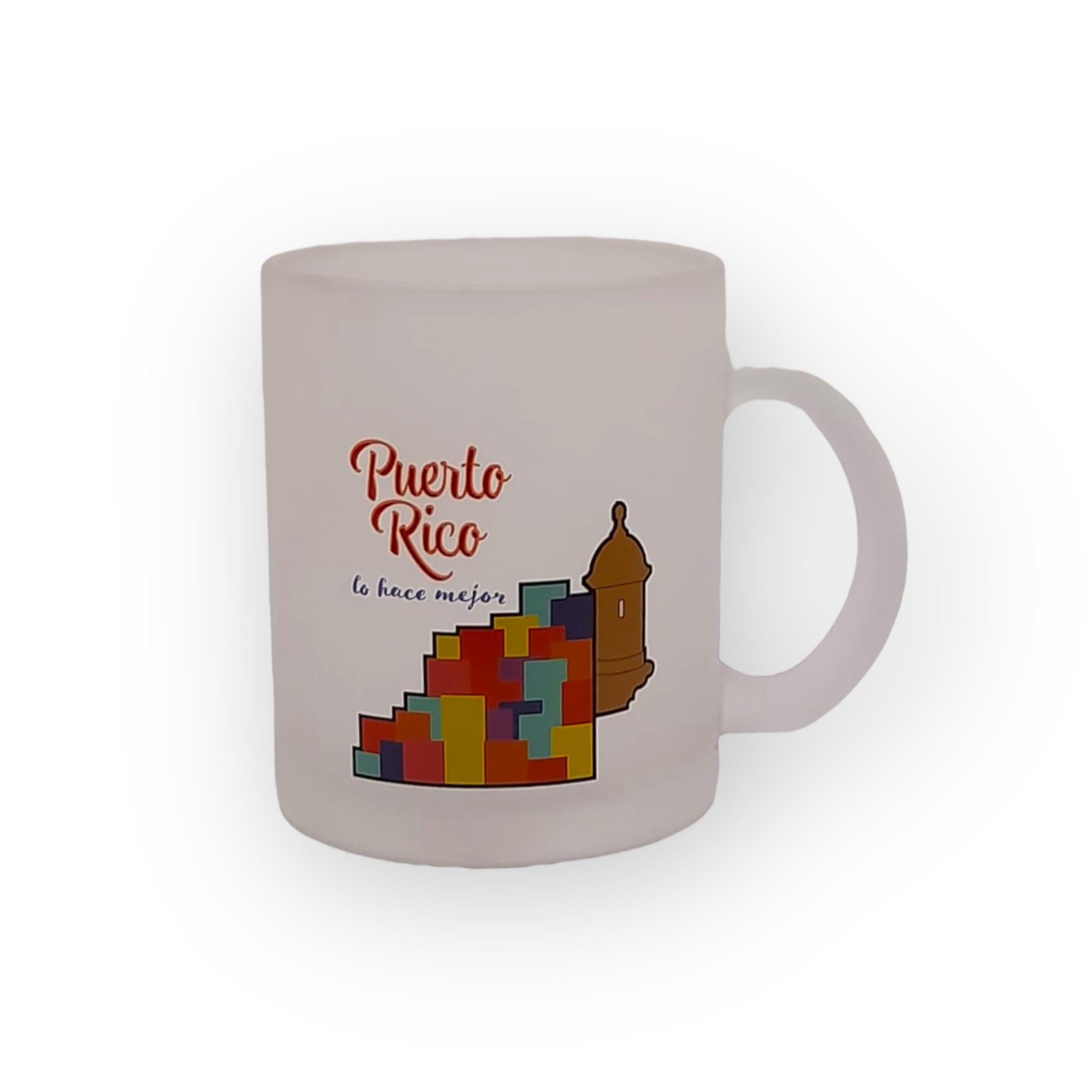 Souvenir de Puerto Rico - Tazas de Cristal Opaco (Frosted)