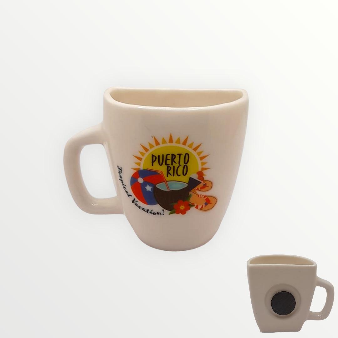 Souvenir de Puerto Rico - Mini Tazas con Imán para Decoración