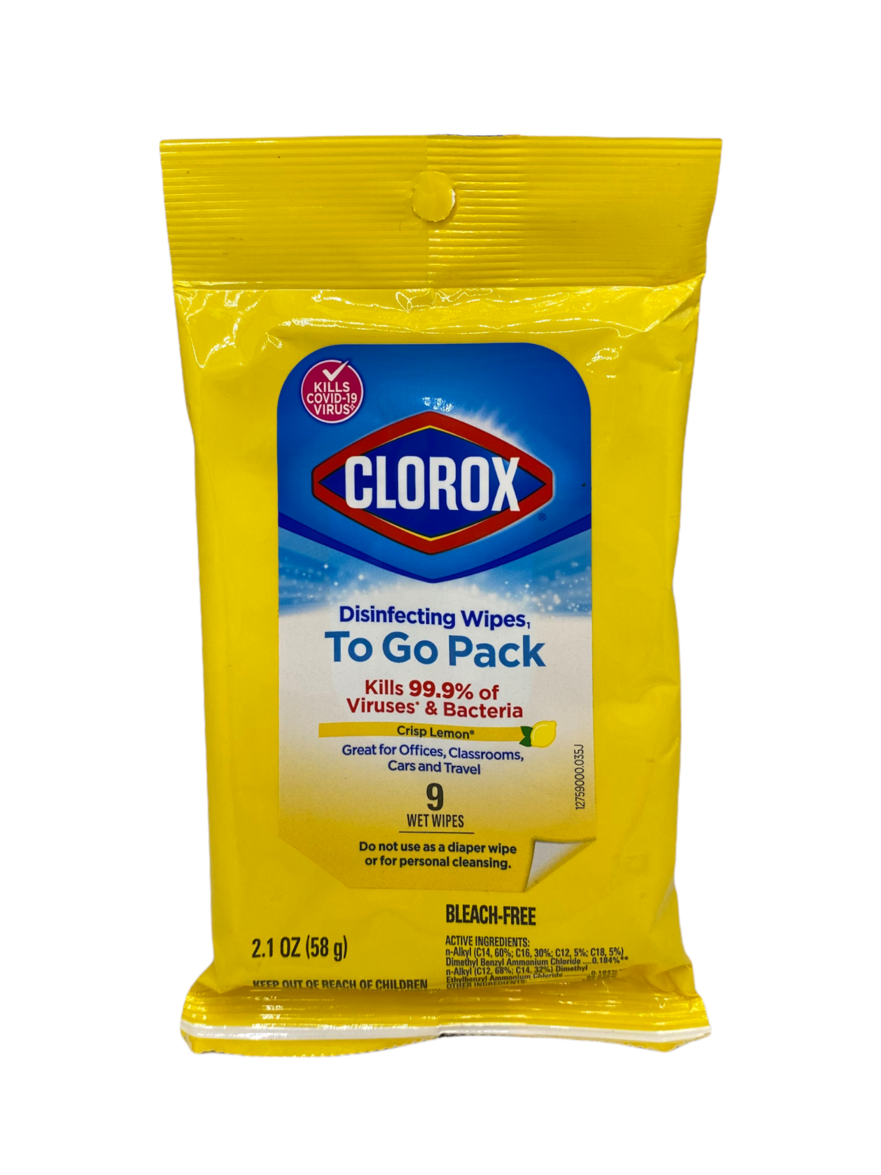 Clorox Disinfecting Wipes ''To Go Pack''- Crisp Lemon.