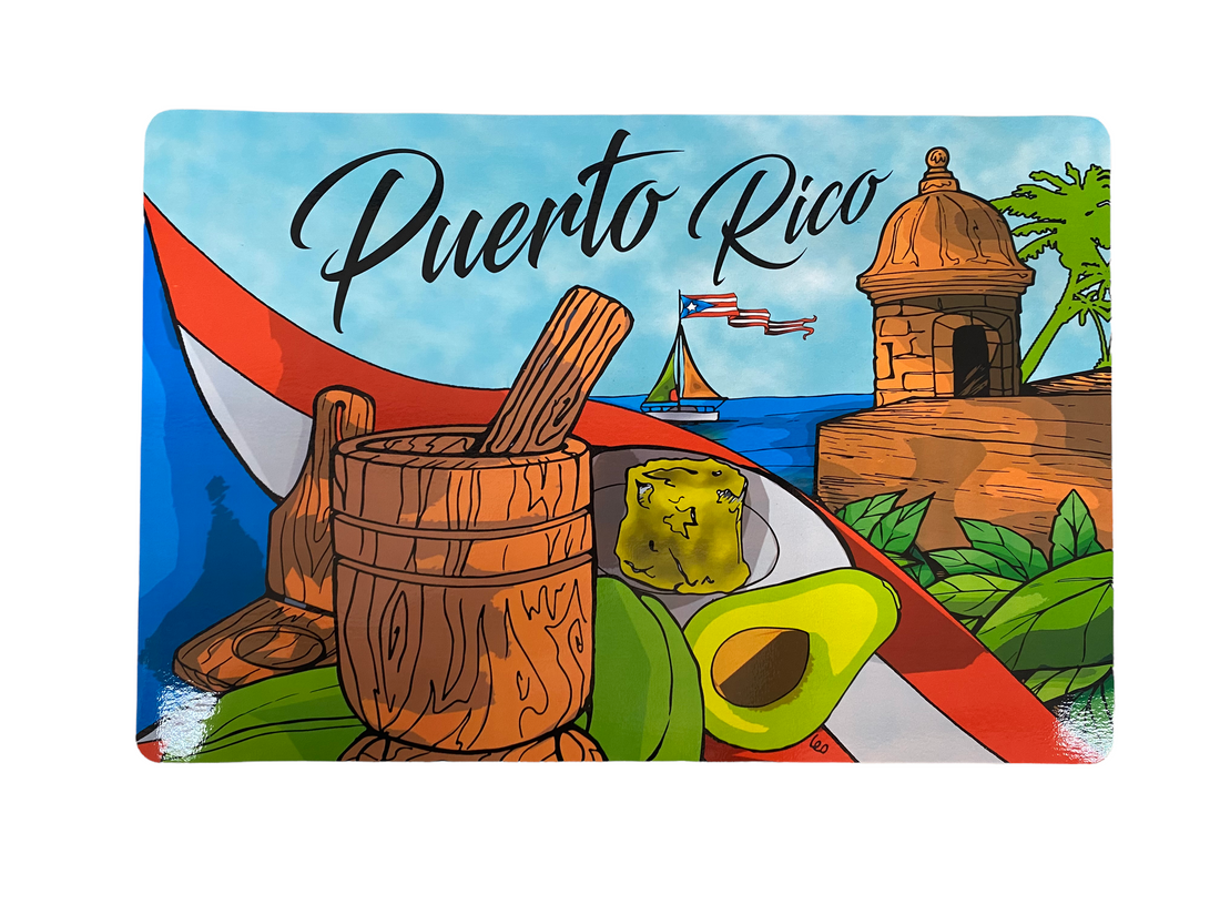 Souvenir Puerto Rico - Mantel Individual (17" x 11.5").