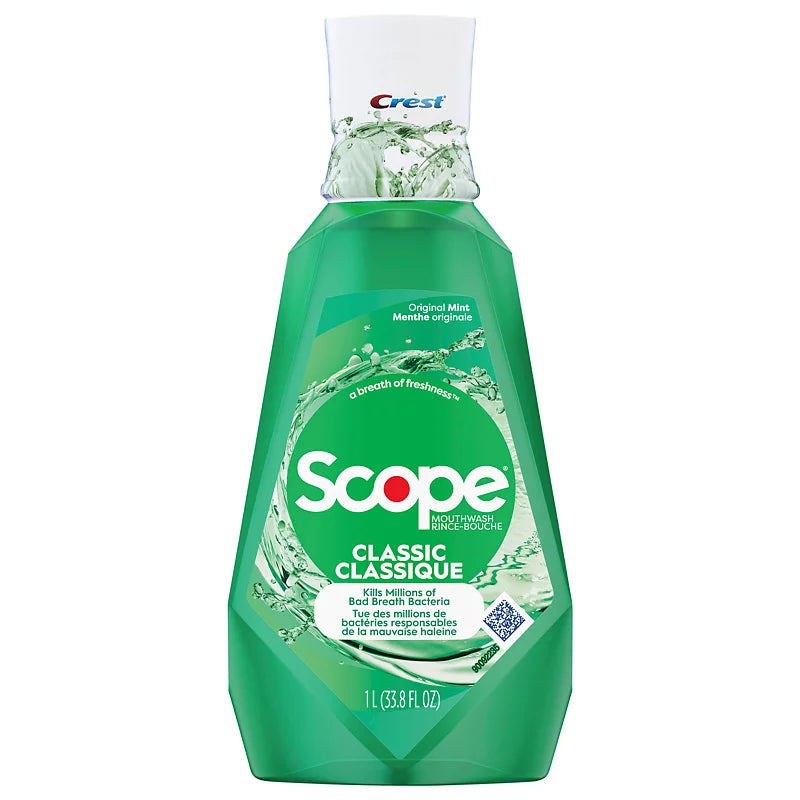 Crest Scope Classic Classique Mouthwash - Original Mint 33.8fl.oz