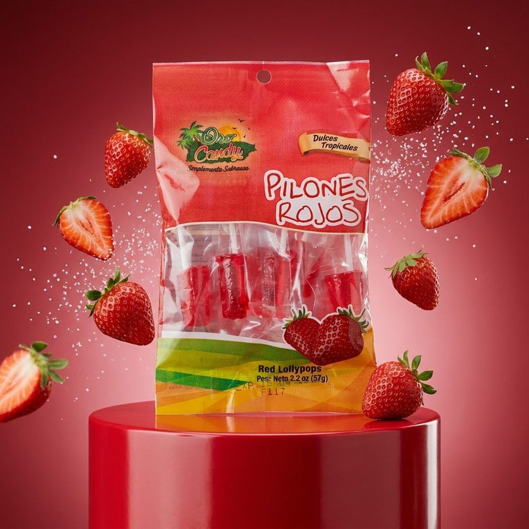 Oro Candy – Pilones Rojos (Red Lollypops) | Dulce Tradicional Puertorriqueño