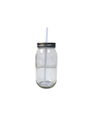Glassware - Mason Jar with Straw
