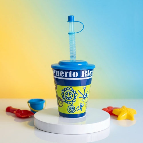Souvenirs de Puerto Rico - Vasos con Tapa y Sorbeto (Variedad)