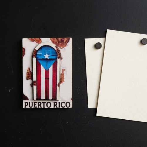 Souvenir de Puerto Rico- Magneto Madera PR