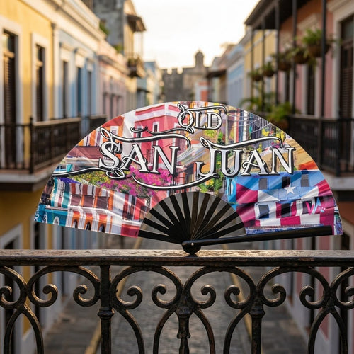 Souvenirs de Puerto Rico - Abanicos de Mano Artesanal, Tamaño Grande