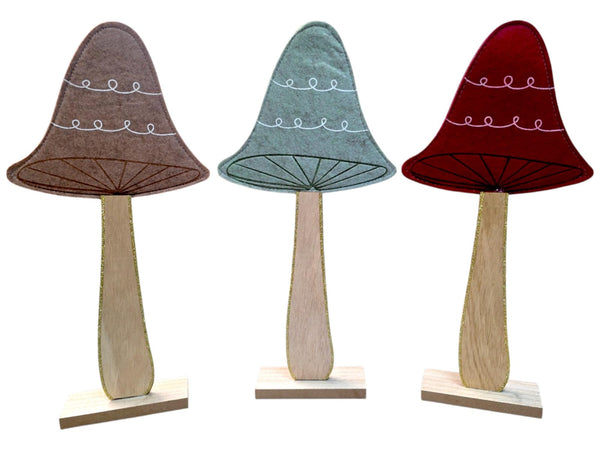 Christmas - Xmas Felt Mushroom on base