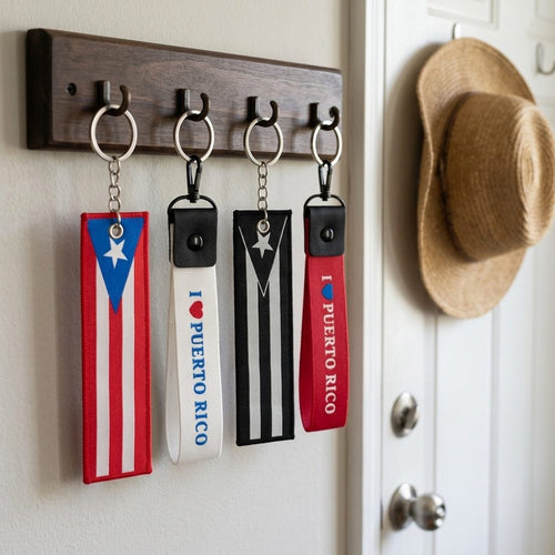 Souvenir - Llaveros de Puerto Rico en Tela Tipo Wrislet