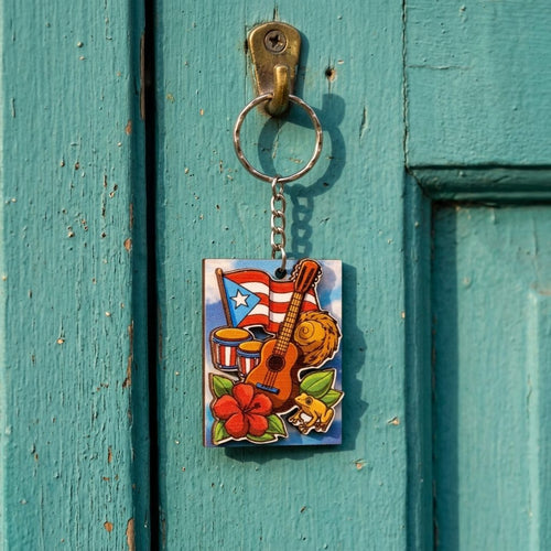 Souvenir de Puerto Rico- Llavero Madera PR