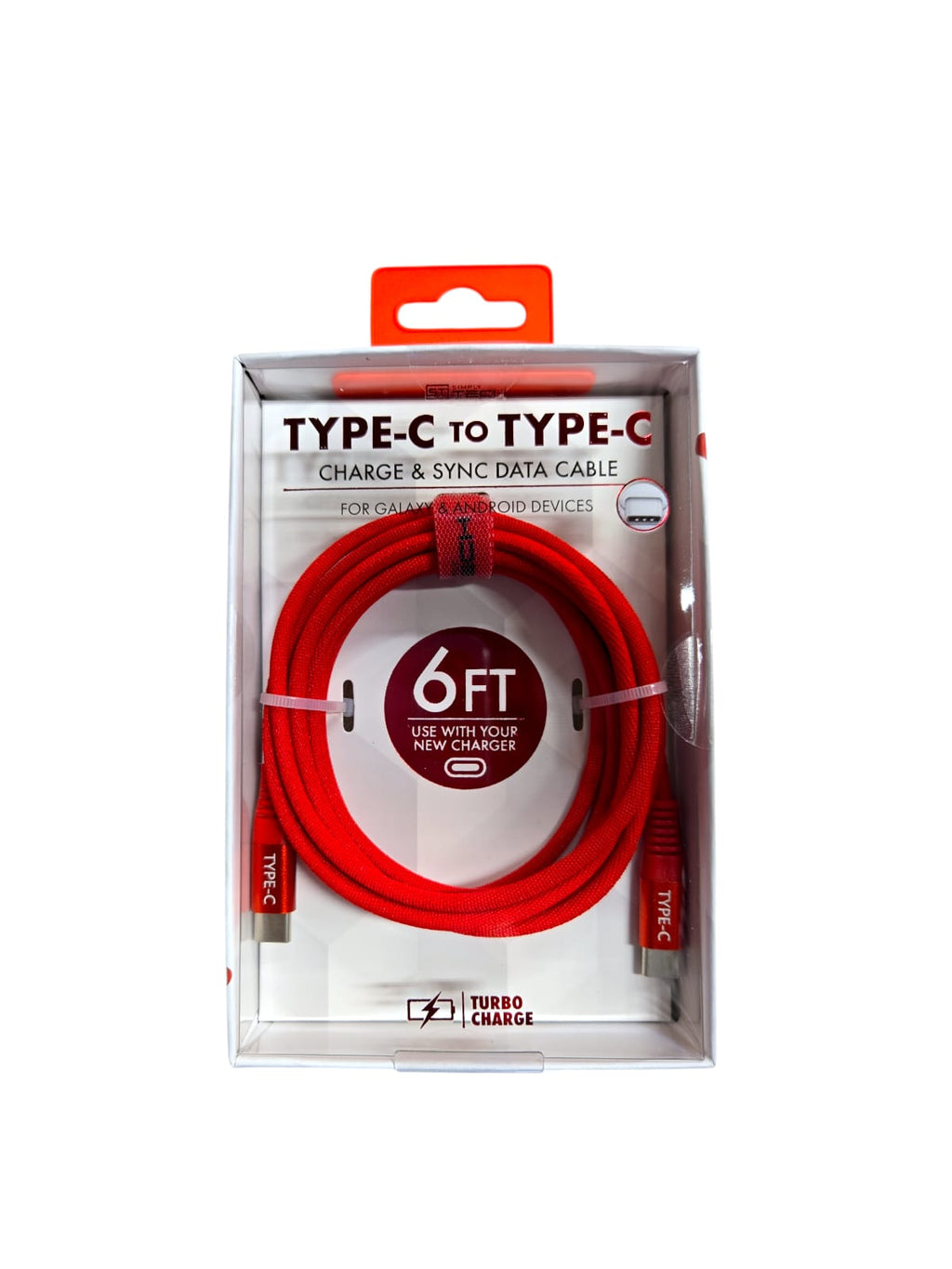 Charge & Sync Data Cable- Type C to Type C 6FT Cable
