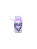 Candle Holder, Bottle Lavender Heart Deco