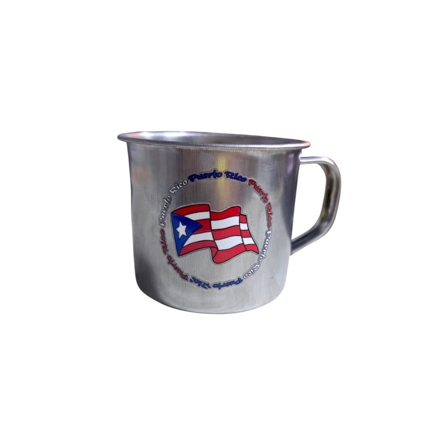 Souvenir Puerto Rico - Taza de Cafe en Stainless Steel (Pequeñoy Grande)