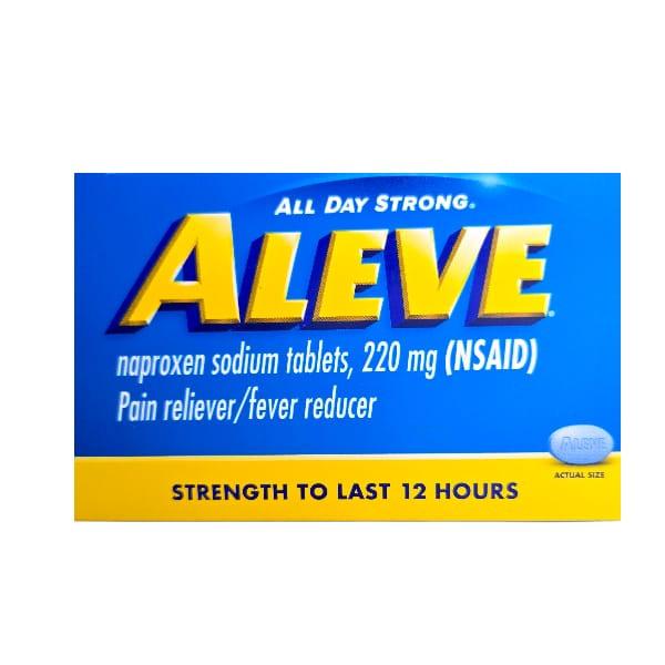 Aleve 220 mg – Alivio del Dolor y Fiebre | Naproxen Sodium Tablets.