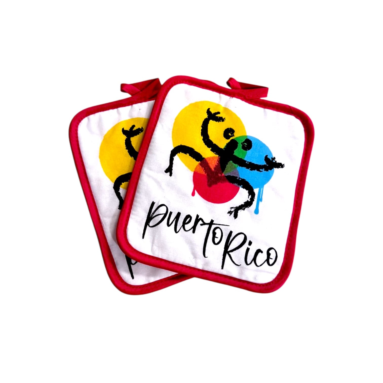 Souvenir de Puerto Rico-  Agarraderas de cocina 2 piezas
