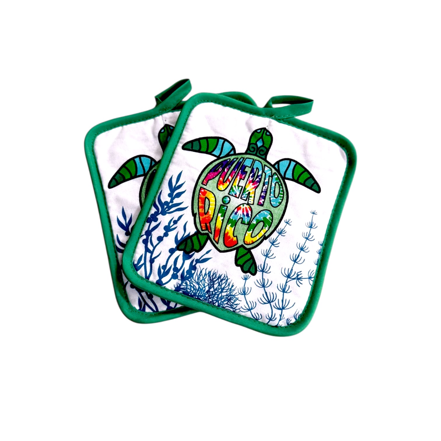 Souvenir de Puerto Rico-  Agarraderas de cocina 2 piezas