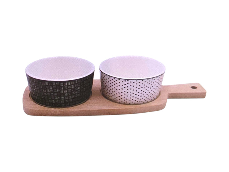 AW Cuisine- Ceramic Dishes with Tray Set
