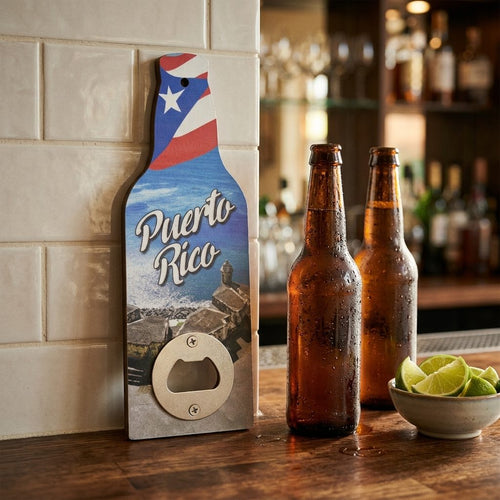 Souvenir de Puerto Rico - Destapador en Forma de Botella con Imán (Pequeño)