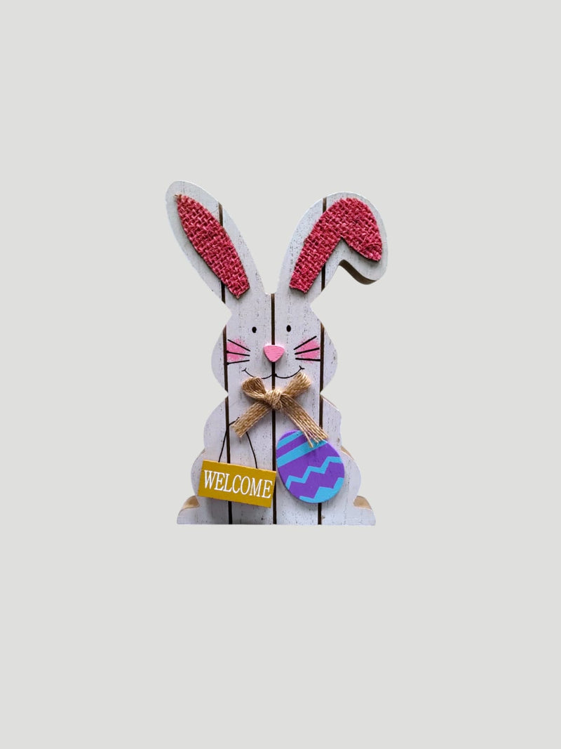 Decoración de Easter- Decoración de madera de Conejito de Pascua