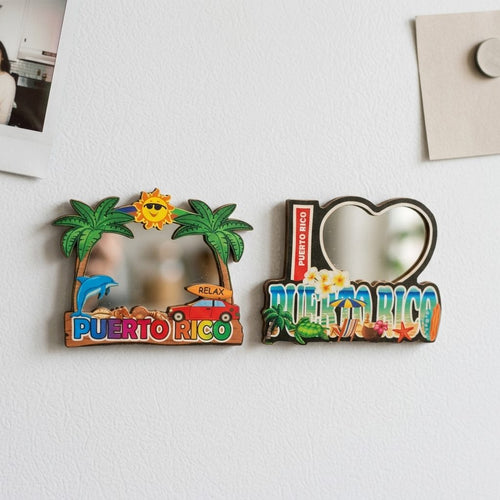 Souvenir - Puerto Rico Fridge Magnet with Mirror | 2 Styles