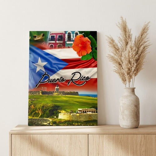 Souvenir de Puerto Rico - Cuadro en Canvas Grande