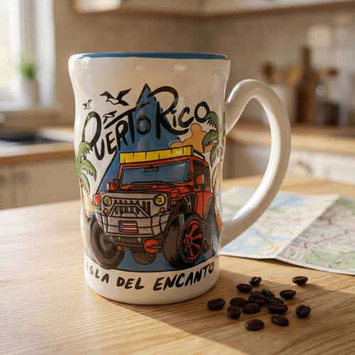 Souvenir de Puerto Rico - Taza Grande con Relieve
