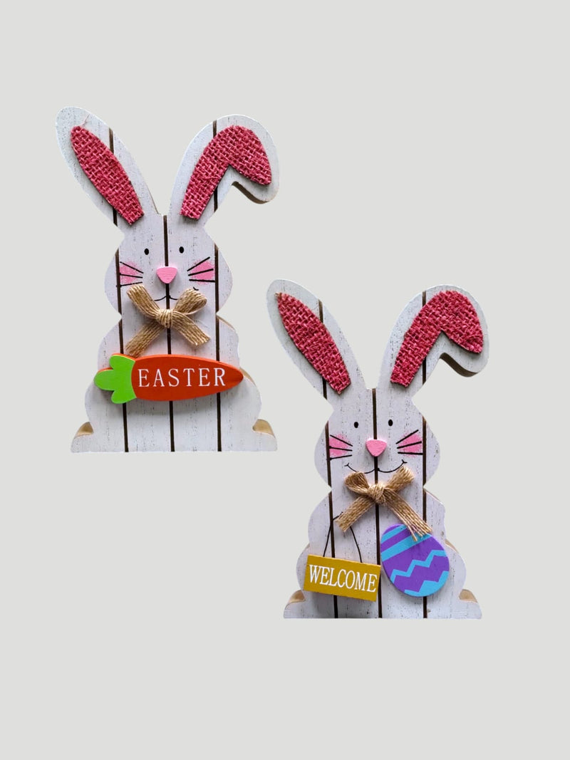 Decoración de Easter- Decoración de madera de Conejito de Pascua