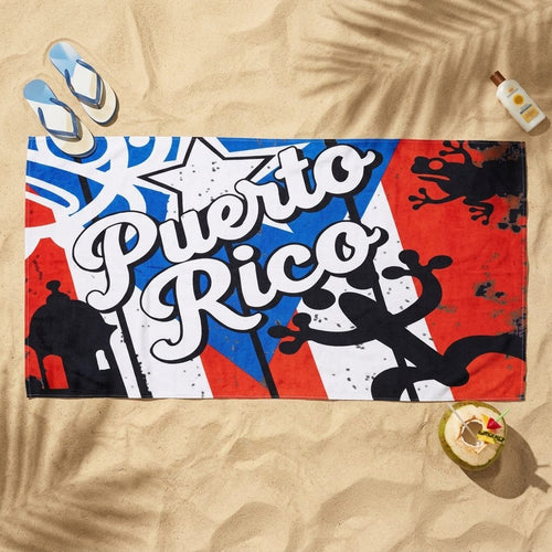Souvenir de Puerto Rico- Toallas de Puerto Rico – Diseño Boricua | Suaves y Absorbentes