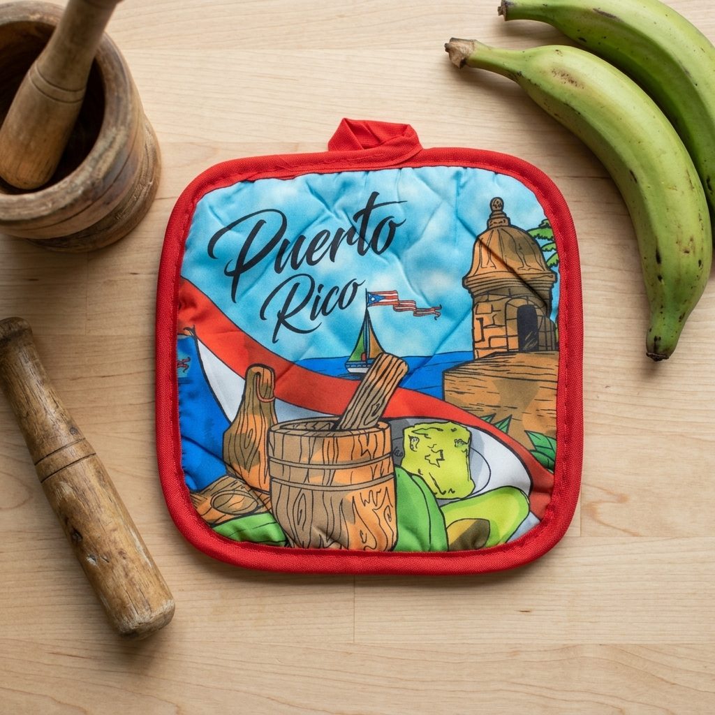 Souvenir Puerto Rico - Agarradera de Cocina / Garita y Pilón