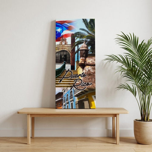 Souvenir de Puerto Rico - Cuadro en Canvas Largo