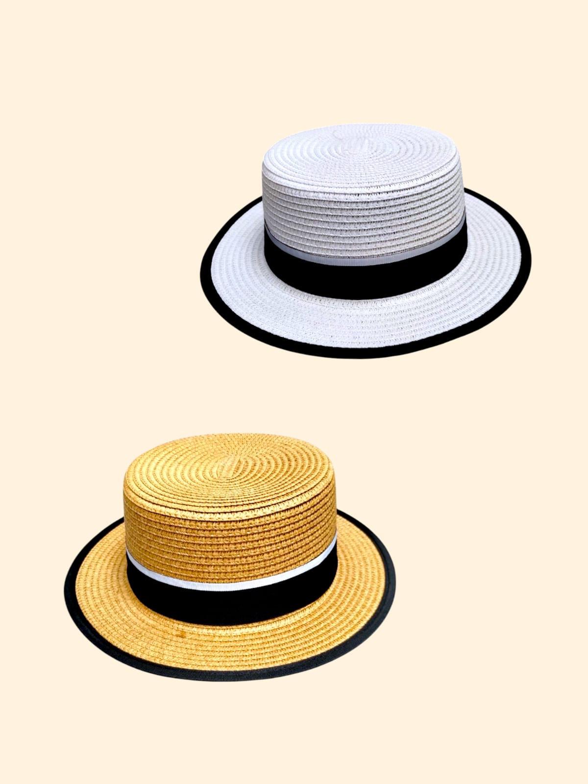 Sombrero estilo "Canotier" o "Boater"