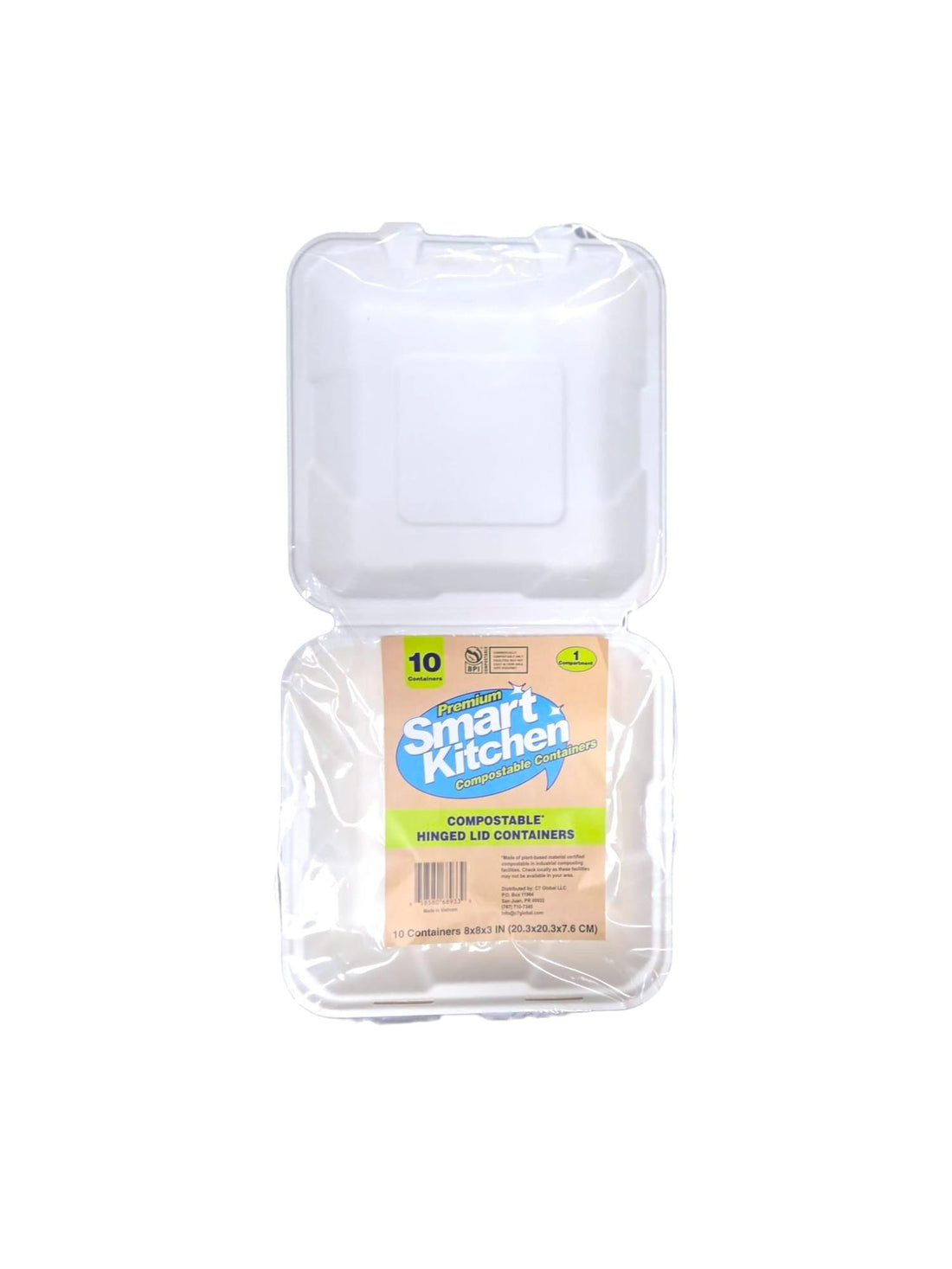 Smart Kitchen 8 in x 8 in Compostable Container