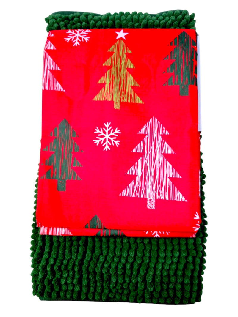 Christmas - Shower Curtain with Pine Tree Design