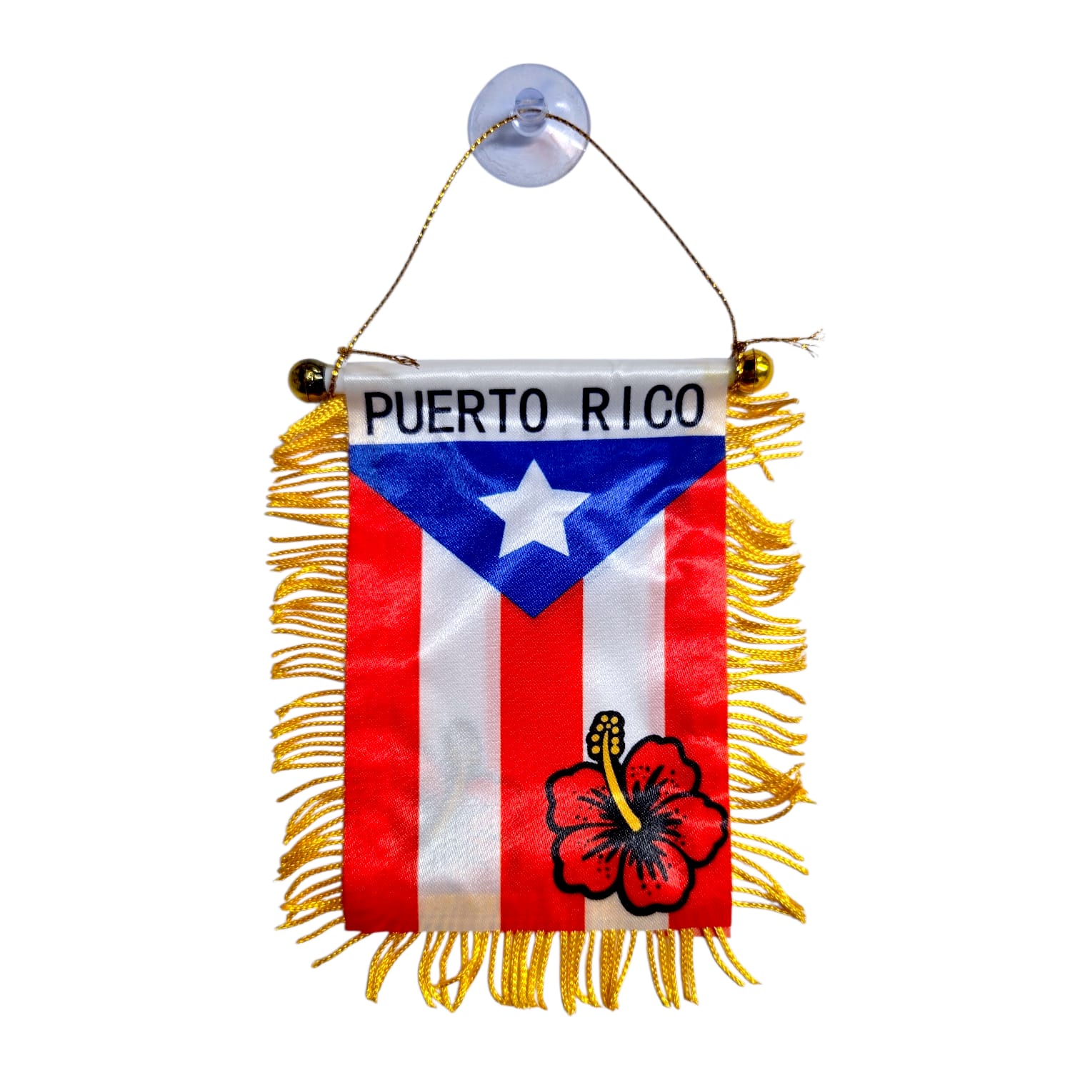 Souvenir de Puerto Rico- Bandera de Carro Puerto Rico- Medida 4"x6".
