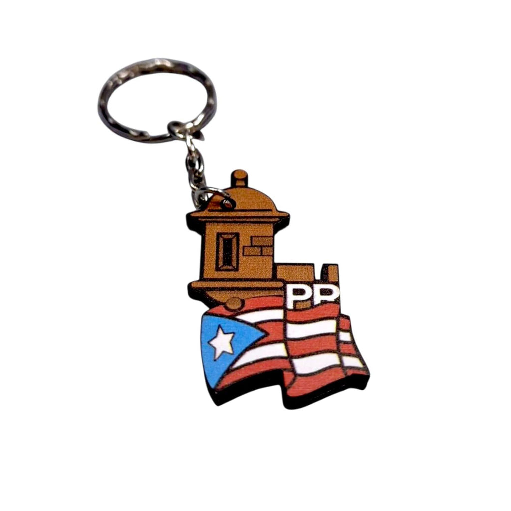Souvenir de Puerto Rico- Llavero Madera PR.