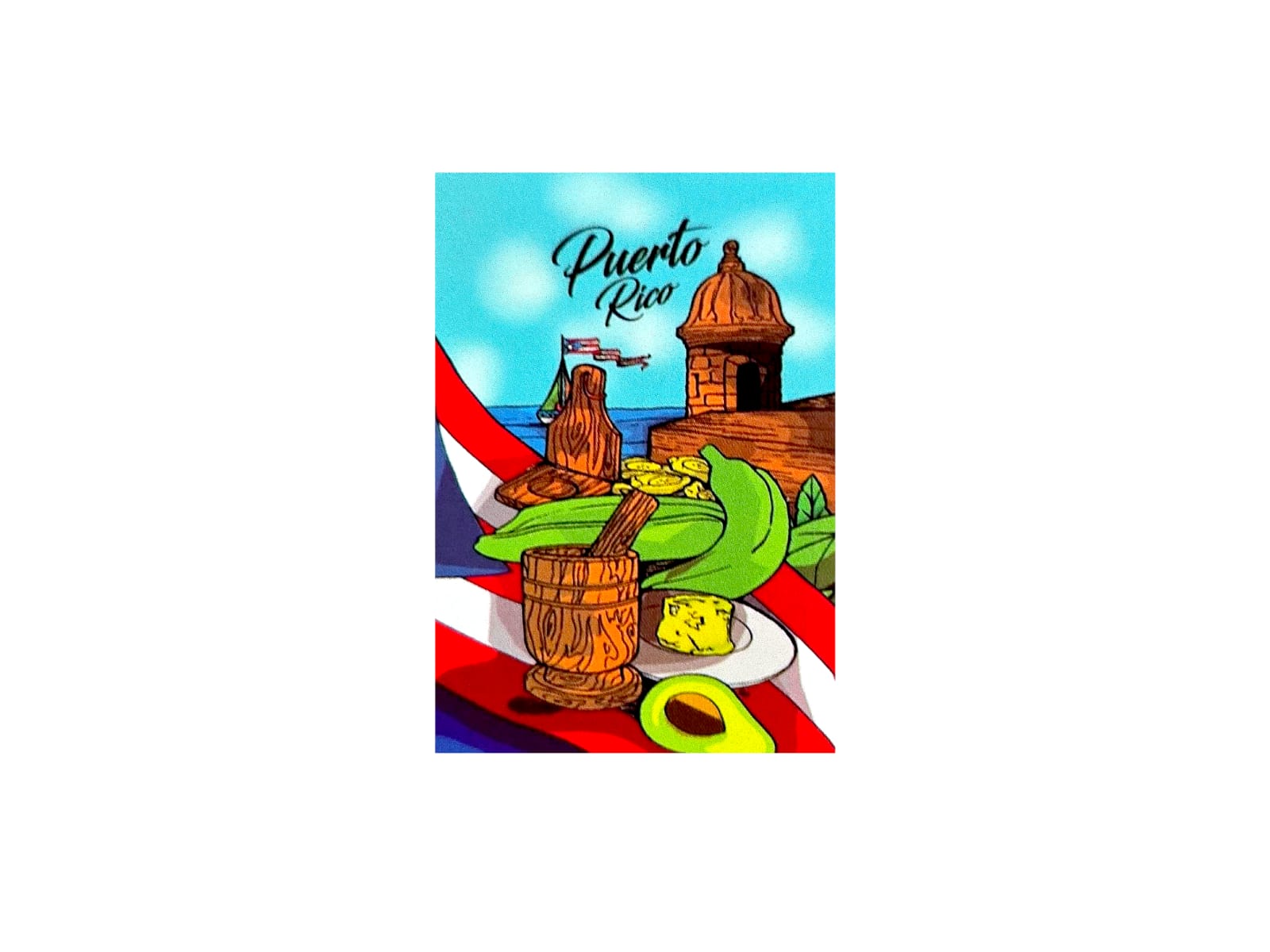 Souvenir de Puerto Rico- Kitchen Towel