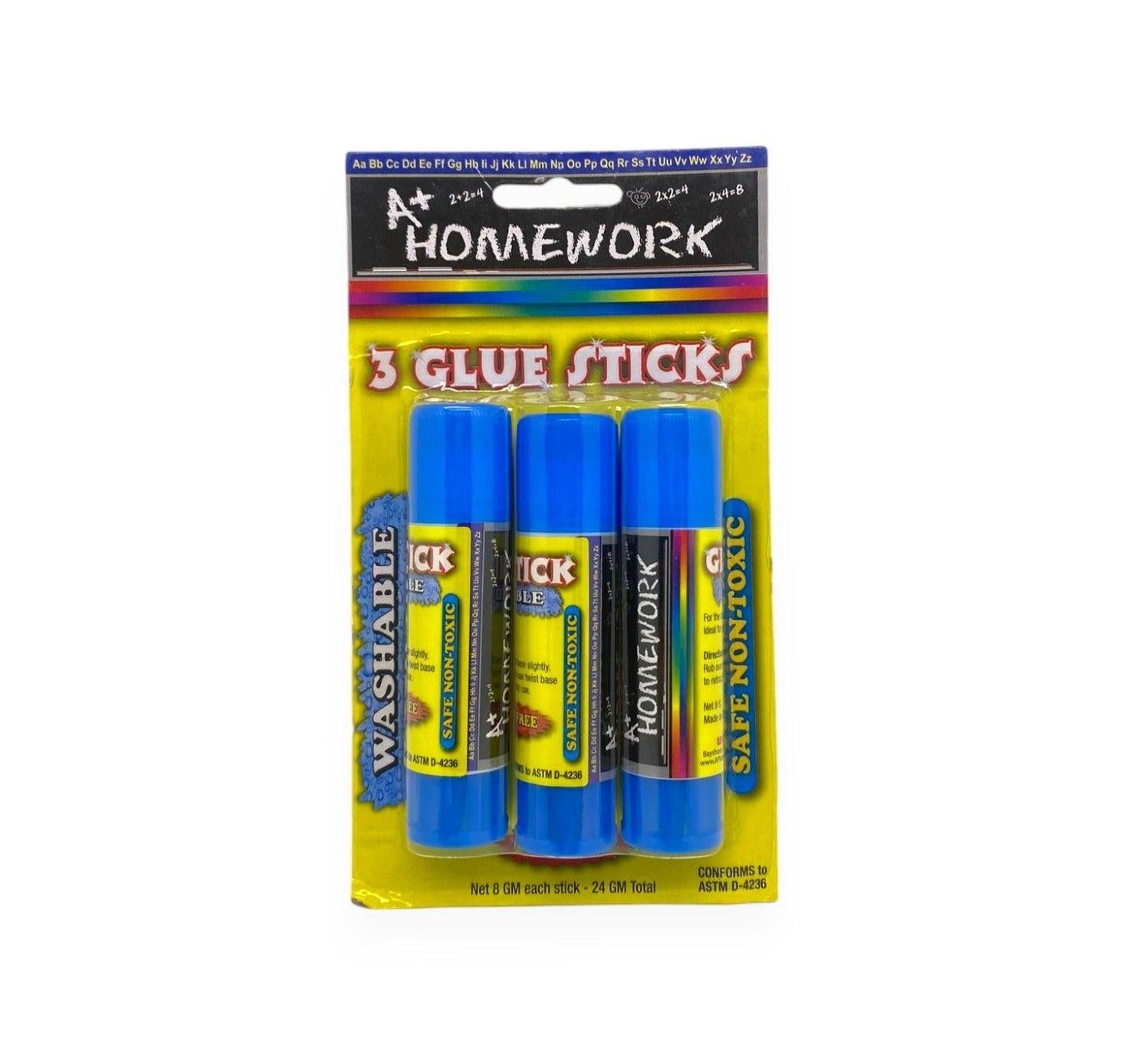 A+ HOMEWORK - Glue Sticks / Barras de Pega 3pcs