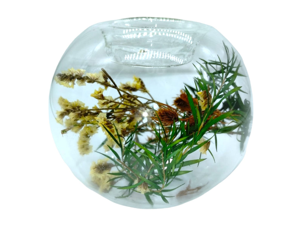 Candle Holder con Plantas artificiales