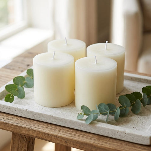 Unscented Votives Candles (Set of 4)