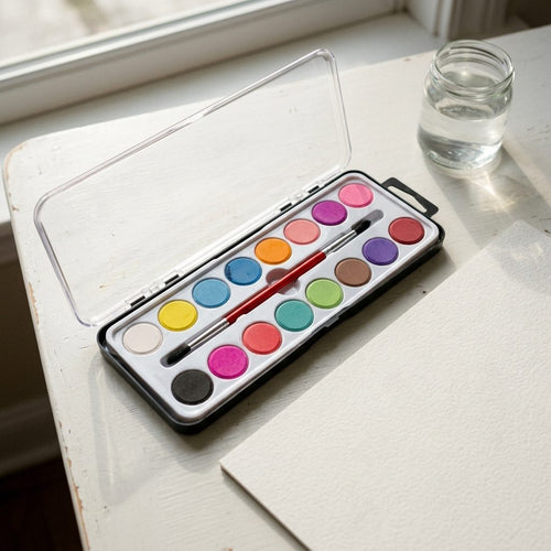 A+ Homework - Set de Acuarelas de 16 Colores con Pincel